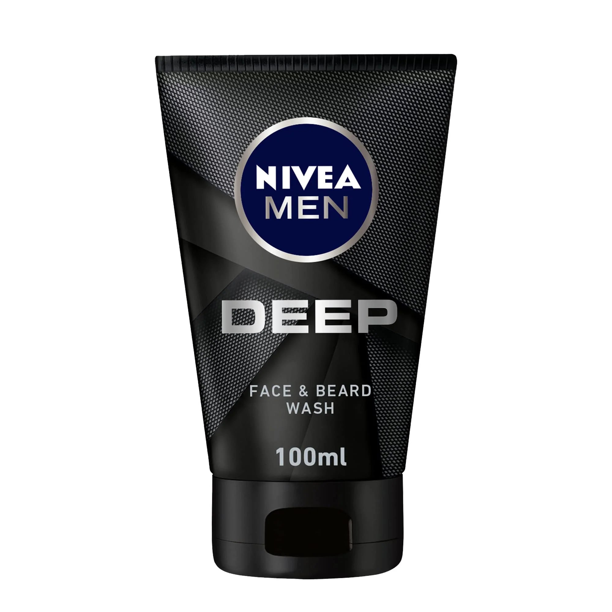 NIVEA MEN Face & Beard Wash Cleanser, DEEP Active Charcoal, 100ml