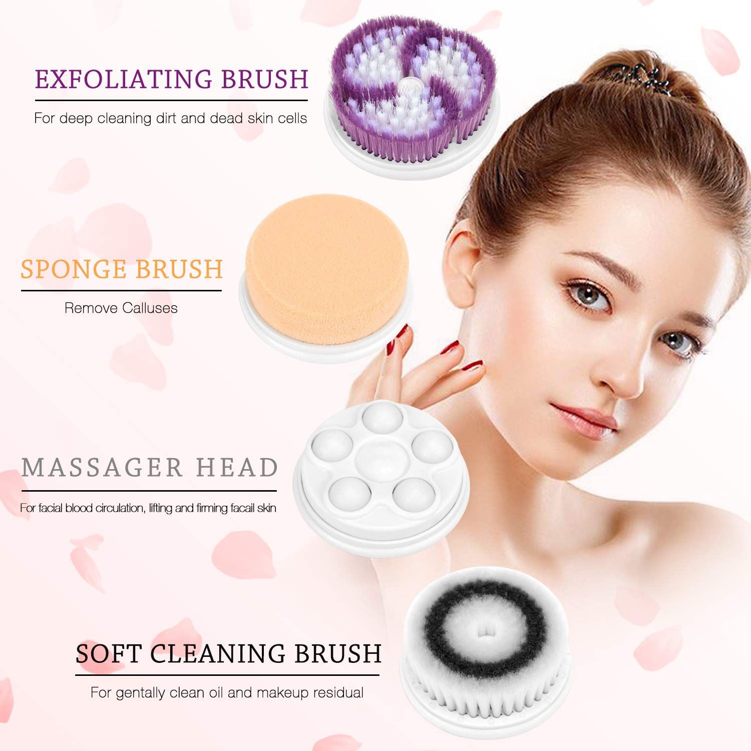 4-in-1 Facial Cleansing Brush Set