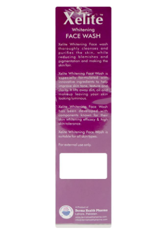 Derma Health Pharma Xelite Whitening Face Wash, For All Types Of Skin, 120ml