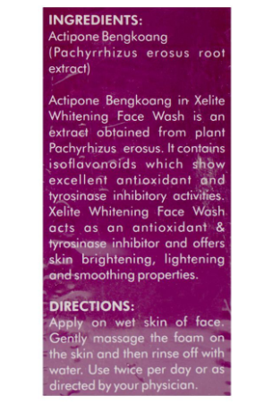 Derma Health Pharma Xelite Whitening Face Wash, For All Types Of Skin, 120ml
