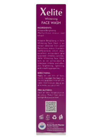 Derma Health Pharma Xelite Whitening Face Wash, For All Types Of Skin, 120ml